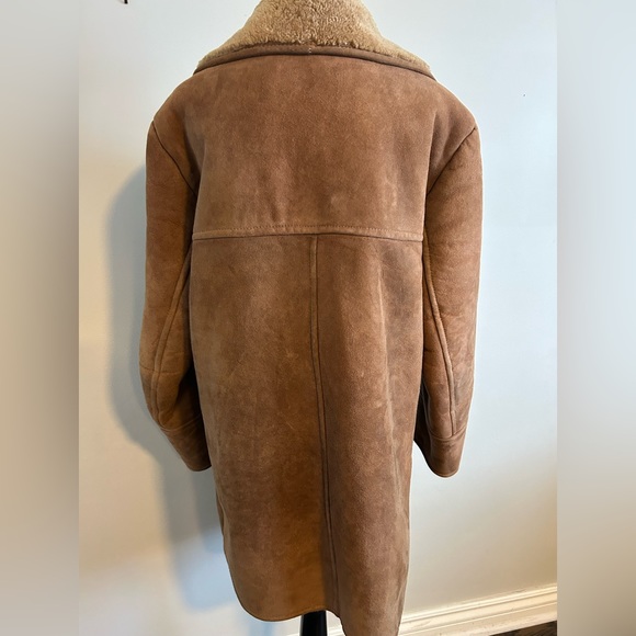 ✨Free Shipping✨ 1970's Vintage Morlands Sheepskin Unisex Tan Coat - Picture 12 of 17